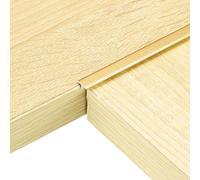 QUARKZMAN 6Pcs 2.9ft x 0.31" Profilés De Transition En T Pour Sol, Bords En Alliage D'Aluminium Pour Remplir Les Interstices Entre Lames De Parquet, Carrelage Et Sols Vinyle, Doré