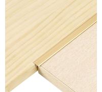 QUARKZMAN 6Pcs 2.9ft x 0.39" Profilés De Transition T Pour Sol, Bords En Alliage D'Aluminium Pour Remplir Les Interstices Entre Lames De Parquet Carrelage Et Sols, Or