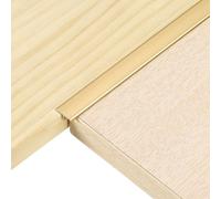 QUARKZMAN 6Pcs 2.9ft x 0.47" Profilés De Transition En T Pour Sol, Bords En Alliage D'Aluminium Pour Remplir Les Interstices Entre Lames De Parquet, Carrelage Et Sols Vinyle, Or