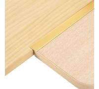 QUARKZMAN 6Pcs 2.9ft x 0.59" Profilés De Transition En T Pour Sol, Bords En Alliage D'Aluminium Pour Remplir Les Intervalles Entre Lames De Vinyle, Stratifié, Carrelage Et Sols, Doré