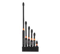 QUARKZMAN 6pcs #2 Phillips Impact Screwdriver Bit PH2 1/4" Hex Shank 1+2+2.56+2.76+3.54+5" Magnetic Cross Head Drill Bits S2 Steel Industrial Screw Driver Pour Power Drivers, Black/Yellow