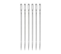 QUARKZMAN 6pcs 4 pouce Rembourrage Aiguilles Grand Oeil Couture Aiguilles | Main Couture Aiguilles pour Maison Main Couture Cuir Tapisserie Broderie Tuftage Sangle Tapis, Inox Acier, Droit