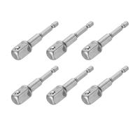 QUARKZMAN 6pcs Adaptateur De Douille À Choc 1/2" Entraînement Carré 1/4" Tige Hexagonale 3" Longue Extension Bit pour Axle Nut Driver Drill Socket Sets