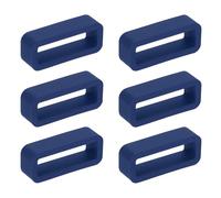 QUARKZMAN 6pcs Anneaux De Bande De Montre 12mm Silicone Attache De Bande De Montre Remplacement Porte Fixateur Anneaux De Fixation De Bracelet, Bleu Foncé