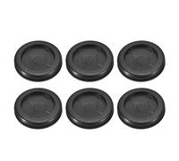 QUARKZMAN 6Pcs Bagues en Caoutchouc 1-3/8" (35mm) Trou de Perçage, 1-1/4" (30mm) ID Bouchons de Trou à Double Face Anneau de Joint pour la Protection des Câbles de Pare-Feu, Noir
