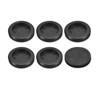 QUARKZMAN 6Pcs Bagues en Caoutchouc 1-3/8" (35mm) Trou de Perçage, 1-1/4" (31mm) ID Bouchons de Trou à Une Face Anneau de Joint pour la Protection des Câbles de Pare-Feu, Noir