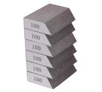 QUARKZMAN 6pcs Blocs Éponge De Ponçage 240-320 Grain Éponge De Ponçage Avec Bord Angulaire 4"x2.8"x1", Bloc De Ponçage En Mousse Lavable Et Réutilisable Pour Polir Cuisine Métal Bois