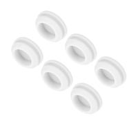QUARKZMAN 6pcs Bouchons de Trou de Verrouillage en Silicone, Diamètre de Montage 16mm Rainure Étroite Largeur 2mm Joint de Panneau Rond Bouchons d'Étanchéité Étanches Blanc