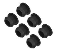 QUARKZMAN 6pcs Bouchons de Trou en Silicone, 10.5 mm Diamètre de Montage Bouchon d'étanchéité Rond Souple et Flexible de Verrouillage, pour Trous, Bouteilles, Tuyaux, Appareils, Noir
