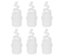 QUARKZMAN 6Pcs Buses Spirales Coniques, 3/4" Male PP Plastique Pulverisateur Depotage Poussiere Atomisation Arroseur pour Garden Watering Fire Proof Gas Cooling, Blanc