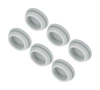 QUARKZMAN 6Pcs Cache Trou Meuble Bouchon Silicone 23mm Diamètre de Montage Gris Largeur de Rainure Étroite 2.5mm Joint de Panneau Rond pour Cloisons de Cuisine, Couvercle d'Étanchéité