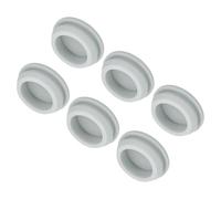 QUARKZMAN 6Pcs Cache Trou Meuble Bouchon Silicone 24mm Diamètre de Montage Gris Largeur de Rainure Étroite 2.5mm Joint de Panneau Rond pour Cloisons de Cuisine, Couvercle d'Étanchéité