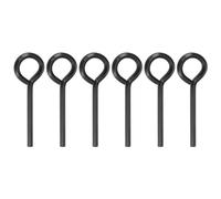 QUARKZMAN 6Pcs Clé Hexagonale Dogging 5/32" SAE Clé à Clés de Porte pour Chien en Métal avec Boucle Complète de Joint Torique, Noir