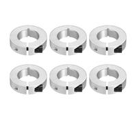 QUARKZMAN 6pcs Collier De Serrage Simple Fendu À Alésage De 25mm Collier De Serrage Monobloc, 45mm Diamètre Extérieur, 12mm Épaisseur, Collier De Serrage Fendu En Alliage D'Aluminium