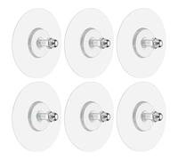 QUARKZMAN 6Pcs Crochets Adhesifs Pour Mur A Vis, 2.8" Crochets Adhesifs Ronds Sans Perçage Adhesives Lourdes Avec Ecrou A Vis M6 Pour Etagere Suspendue Salle De Bain Cuisine, 16mm
