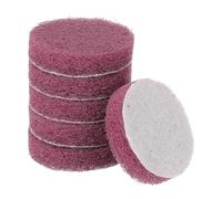 QUARKZMAN 6pcs Disques À Récurer 500 Grains 2 Pouces Brosse À creuser Disque De Conditionnement De Surface À crochet Disques À Polir Pour Nettoyage De Cuisine Maison, Rouge