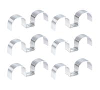 QUARKZMAN 6Pcs Double Ligne Pince En Acier Inoxydable 34 mm / 1-5/16 Pouce Attaches De Lignes De Carburant Clip De Montage En Forme De M Pour Tuyaux De Frein Tuyaux De Carburant Installation