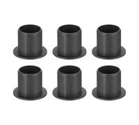 QUARKZMAN 6pcs Douille à Bride, Coussinet à Bride en Plastique, Douille à Collerette 12x14x15mm(ID x OD x Hauteur) pour Appareils Électriques Électroménager Machine d'Imprimerie Outil, Noir