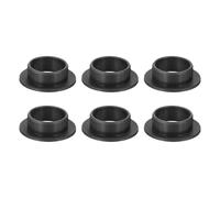 QUARKZMAN 6pcs Douille à Bride, Coussinet à Bride en Plastique, Douille à Collerette 12x14x6mm(ID x OD x Hauteur) pour Appareils Électriques Électroménager Machines d'Imprimerie Outils, Noir