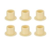 QUARKZMAN 6pcs Douille à Bride, Coussinet à Bride en Plastique, Douille à Collerette 8x10x10mm(ID x OD x Hauteur) pour Appareils Électriques Électroménager Machine d'Imprimerie Outil, Jaune