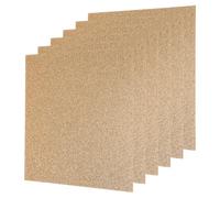QUARKZMAN 6Pcs Feuilles d'Acrylique Pailletées Marron 1/8" Épaisseur 8" x 8" Feuilles Plastiques Fluorescentes Brillantes PMMA Extrudées Translucides pour l'Artisanat DIY Découpe Laser