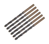QUARKZMAN 6pcs Forets hélicoïdaux Jobber 4mm en acier rapide (HSS) revêtus nitrure noir titane doré, pointe de perçage à 135 degrés, pour acier inoxydable métal plastique bois.