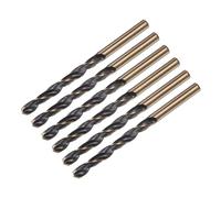 QUARKZMAN 6pcs Forets hélicoïdaux Jobber 6mm en acier rapide (HSS) revêtus nitrure noir titane doré, pointe de perçage à 135 degrés, pour acier inoxydable métal plastique bois.