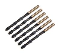 QUARKZMAN 6pcs Forets hélicoïdaux Jobber 8mm en acier rapide (HSS), 4341 acier haute vitesse, pointe de perçage à 135 degrés pour acier inoxydable métal plastique bois.