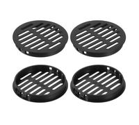 QUARKZMAN 6Pcs Grille de Ventilation Ronde en Plastique, Diamètre Encastrement 80mm Hauteur 11.3mm Grille d'aération, Bouches d'aération pour Armoire Plafond Mur Fenêtre Radiateur, Noir