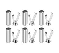 QUARKZMAN 6pcs Lacet Conseils Alliage Lacet Tête, Argent Blanc Cylindrique Chaussure Dentelle Bouts Cordons Bout Pointe Métal Aglets Remplacement Tête pour Shoestring