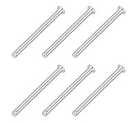 QUARKZMAN 6pcs M4x50mm Goupilles à Trou Unique, Goupille de Verrouillage Acier Inoxydable 304, Goujons à Tête Plate de Chape pour Verrou Remorque Réparation Fixation Mécanique Équipement