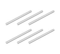 QUARKZMAN 6Pcs M6 x 100mm 304 Acier Inoxydable Goujon, Cylindrique Support d'Étagère Goujon Pin Parallèle Fixation Pour Fabrication Mécanique, Industrie, Installation de Meubles, Argent
