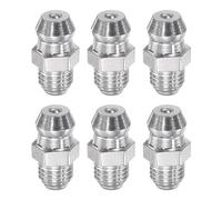 QUARKZMAN 6Pcs Métrique Acier Inoxydable Droit Graisseur M6 x 0.75mm Filetage Accessoires de Graissage Hydraulique