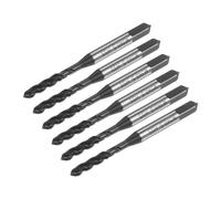 QUARKZMAN 6pcs Métrique Spirale Flûte Filetage Taps, M3 x 0,5 H2 Vis Filetage Robinet, Nitrure Revêtement 6542 Élevé Vitesse Acier Machine Tapotement Outils pour Machiniste Réparation