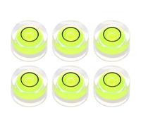 QUARKZMAN 6Pcs Niveau à Bulle Rond 10x6mm Mini Niveaux à Bulle à Bullseye Circulaire pour Nivellement Trépied d'Appareil Photo Télescope Atelier Tourne-Disque Images Cadre, Vert