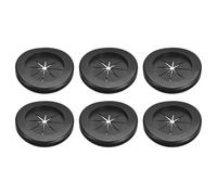QUARKZMAN 6Pcs Passe Fil Caoutchouc 1-5/8"(42mm) ID, 2"(50mm) Diamètre du Trou d'Installation Bouchon de Trou Caoutchouc Double Face Joint de Câblage Électrique Rond, Noir