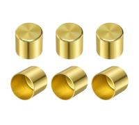 QUARKZMAN 6Pcs Petits Capuchons pour Pieds de Chaise, 0.94"x0.91" Capuchons Ronds pour Pieds de Table, de Meuble en Alliage d'Aluminium Chaise Table