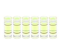 QUARKZMAN 6Pcs Petits Niveaux à Bulle Cylindriques 4,5x12mm Pmma Mini Niveau à Bulle Horizontal Outil de Mesure de l'Équerrage pour RV TV Cadre Photo Outil de Nivellement