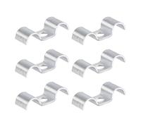 QUARKZMAN 6Pcs Pince Double Ligne En Acier Inoxydable 10 mm / 3/8 Pouce Attaches De Lignes De Carburant Clip De Montage En Forme M Pour Lignes De Frein Tuyaux Installation De Fil Cordon,