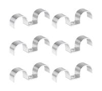 QUARKZMAN 6Pcs Pince Double Ligne En Acier Inoxydable 25 mm / 1 Pouce Attaches Pour Lignes De Carburant Clip De Montage En Forme De M Pour Tuyaux De Frein Installation De Cordes De Tubes,