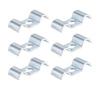 QUARKZMAN 6Pcs Pince Double Ligne En Acier Inoxydable 6 mm / 1/4 Pouce Attaches De Lignes De Carburant Clip De Montage En Forme De M Pour Lignes De Frein Tuyaux Installation De Fil Corde