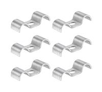 QUARKZMAN 6Pcs Pince Double Ligne En Acier Inoxydable 8 mm / 5/16 Pouce Attaches Pour Lignes De Carburant Clip De Montage En Forme M Pour Tuyaux De Frein Installation De Cordes.