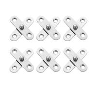 QUARKZMAN 6Pcs Pivots À Rotation 360 Degrés, 57 x 16.3mm Axe Central En Acier Inoxydable Charnière Cachée Pour Portes D'Armoire Battantes De Cuisine À Domicile, Argent