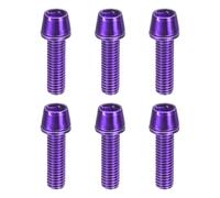QUARKZMAN 6pcs Pour Etrier De Frein A Disque De Velo M5 x 18mm Violet | Vis Hexagonales, Boulons D'Adaptateur Pour Etrier De Frein A Disque De Velo MTB Pour Velo De Route Velo De Montagne BMX