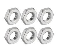 QUARKZMAN 6Pcs Raccord De Tuyau Coulé Écrou À Six Pans, 304 Acier Inoxydable Écrou À Six Pans PT 1/8" Filetage Femelle Pour Plomberie Fixe, Balai À Eau Et Nettoyeur De Châssis
