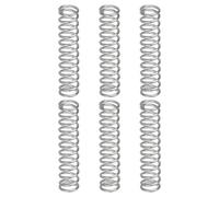 QUARKZMAN 6Pcs Ressorts de Compression, Diamètre de Fil de 1mm x Diamètre Extérieur de 8mm x Longueur de 50mm Ressorts de Pression de Stylo à Bille en Acier Inoxydable 304 en Maison, Argent