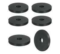QUARKZMAN 6Pcs Rondelle Caoutchouc 50 mm OD x 12 mm ID x 7 mm Épaisseur Entretoise Plastique Plates Anti-Vibrations Rond pour Machines Industrielles Domestiques