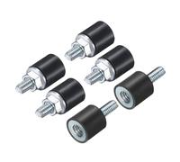 QUARKZMAN 6pcs Silent Bloc avec Goujons M4x10mm, Supports d'Isolation Caoutchouc 10x10mm Amortisseurs Mécaniques Anti-Vibration et 6 Ecrous Rondelles M4 pour Générateurs Machines à Laver
