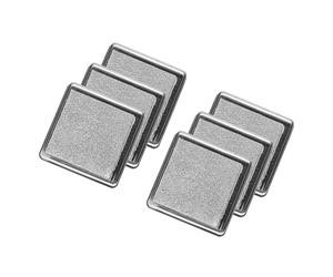 QUARKZMAN 6pcs Tampon encreur pour Doigt pour Artisanat, 13" Tampon encreur Pigment Lavable pour Empreinte de Main et de Pied sur Papier, Bois, Tissu, Scrapbooking, Argent