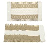 QUARKZMAN 6pcs Tissé Tissu Napperons, Napperons avec Glands Place Tapis Ferme Tresse Beige Lin Macramé Table Tapis pour Salle Manger Table Cuisine Fête 11,81x19,69 Pouce, Lumière Brun
